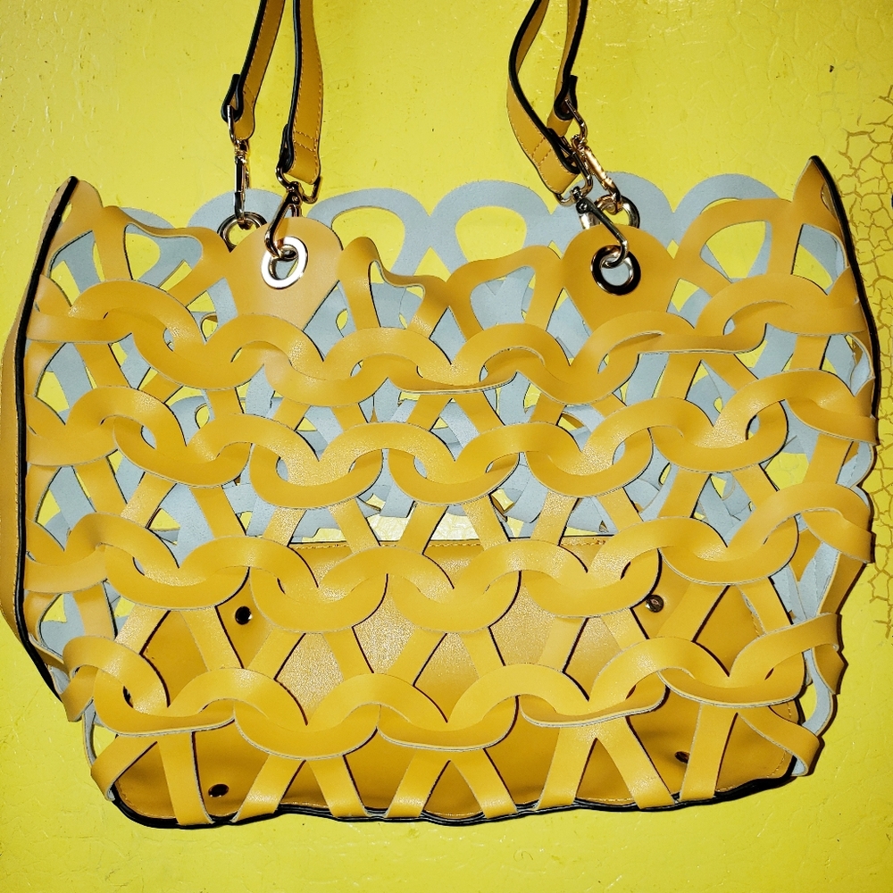 Moda Luxe yellow-orange Tote Bag
